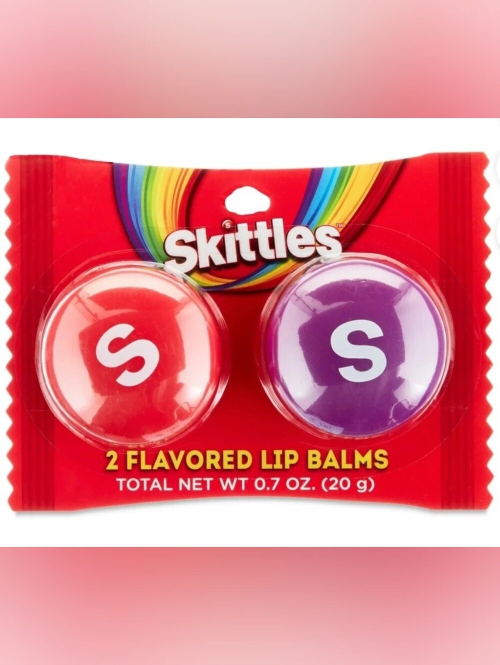 Skittles Flavored Lip Balm 2 Pc